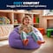 Flash Furniture Bean Bag Chair, 30 in W 30" L 18" H DG-BEAN-SMALL-SOLID-PUR-GG - alternate 7